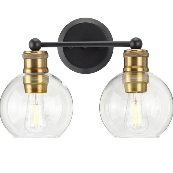 Progress Lighting | NIB Hansford Antique Bronze 2-Light Clear Glass Vanity Light - Picture 6 of 10